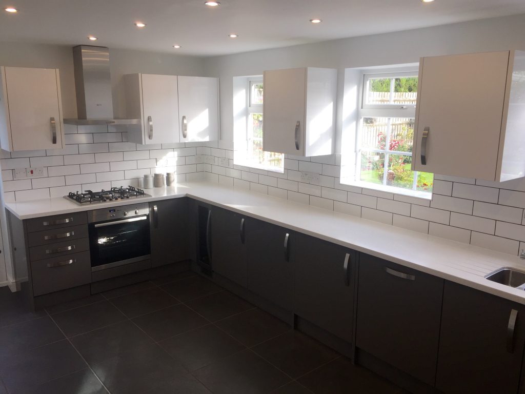 Grey Gloss Kitchen - Prestige Refurbishments